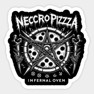 Necro Pizza - Black Metal Pentagram - Infernal Oven Sticker